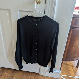 Elegant Black Button-Up Sweater